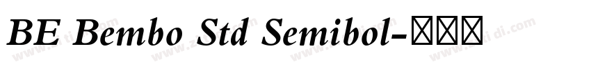 BE Bembo Std Semibol字体转换